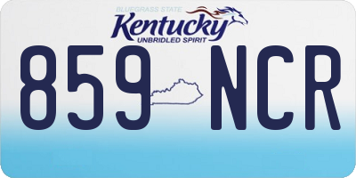 KY license plate 859NCR
