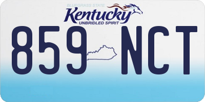 KY license plate 859NCT
