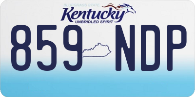 KY license plate 859NDP