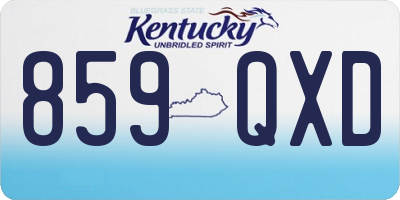 KY license plate 859QXD