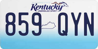 KY license plate 859QYN