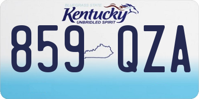 KY license plate 859QZA