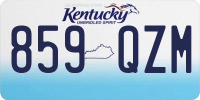 KY license plate 859QZM