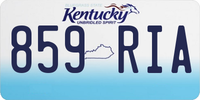 KY license plate 859RIA