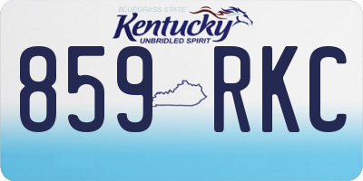 KY license plate 859RKC