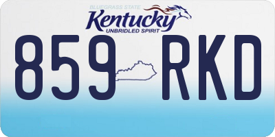 KY license plate 859RKD