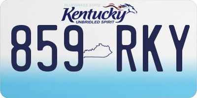 KY license plate 859RKY