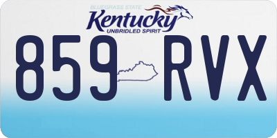 KY license plate 859RVX