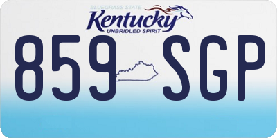 KY license plate 859SGP