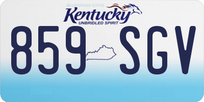 KY license plate 859SGV
