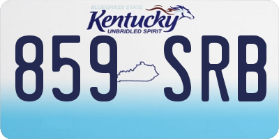 KY license plate 859SRB