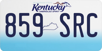 KY license plate 859SRC