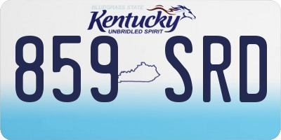 KY license plate 859SRD