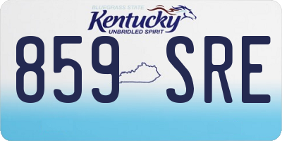 KY license plate 859SRE