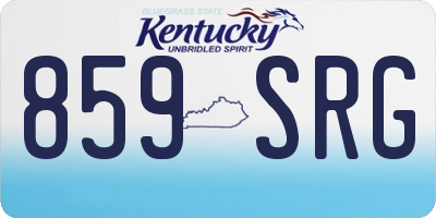 KY license plate 859SRG