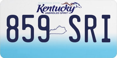 KY license plate 859SRI