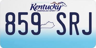 KY license plate 859SRJ
