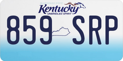 KY license plate 859SRP