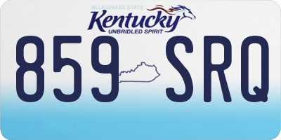 KY license plate 859SRQ