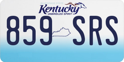 KY license plate 859SRS