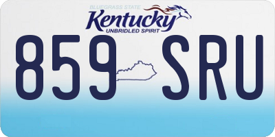 KY license plate 859SRU