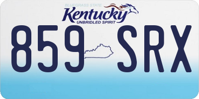 KY license plate 859SRX