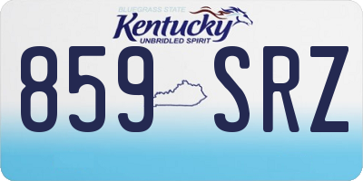 KY license plate 859SRZ