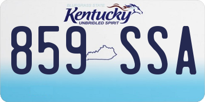 KY license plate 859SSA