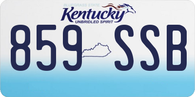 KY license plate 859SSB