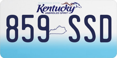 KY license plate 859SSD