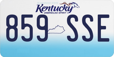 KY license plate 859SSE