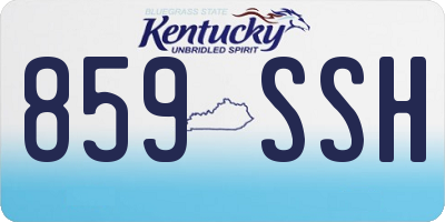 KY license plate 859SSH