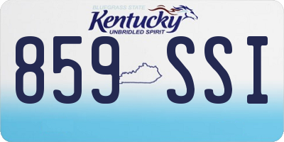 KY license plate 859SSI