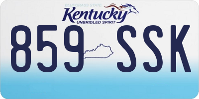 KY license plate 859SSK