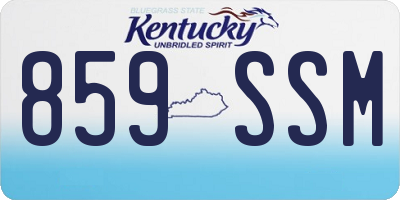 KY license plate 859SSM