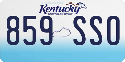 KY license plate 859SSO