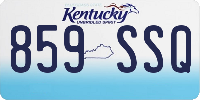 KY license plate 859SSQ