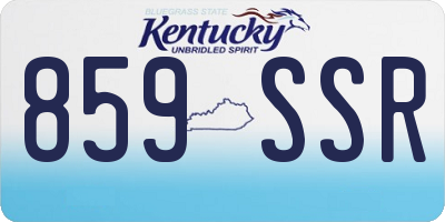 KY license plate 859SSR