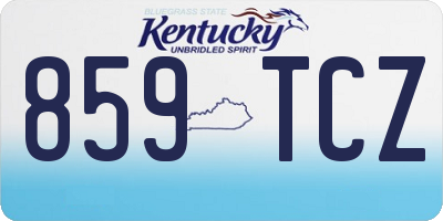 KY license plate 859TCZ