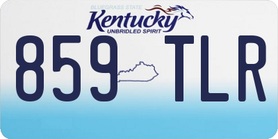 KY license plate 859TLR