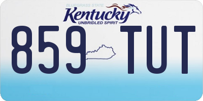 KY license plate 859TUT