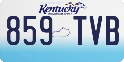 KY license plate 859TVB