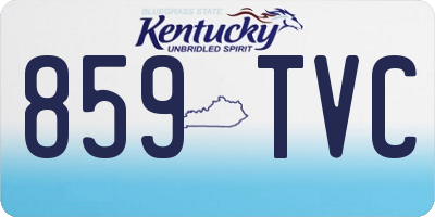 KY license plate 859TVC