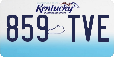 KY license plate 859TVE