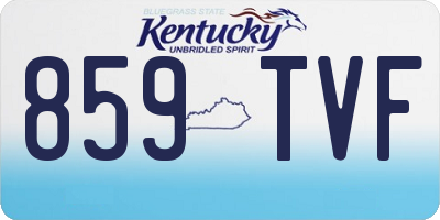KY license plate 859TVF
