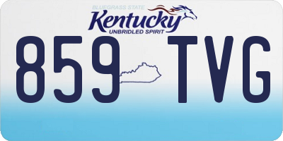 KY license plate 859TVG