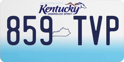 KY license plate 859TVP