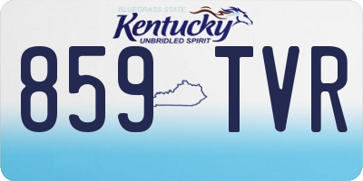 KY license plate 859TVR