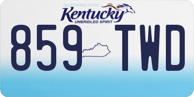 KY license plate 859TWD