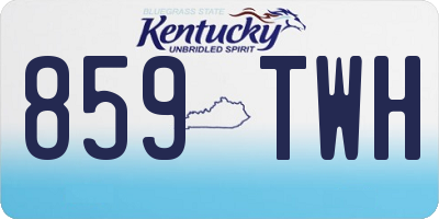 KY license plate 859TWH